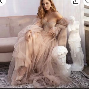 Champagne wedding dress